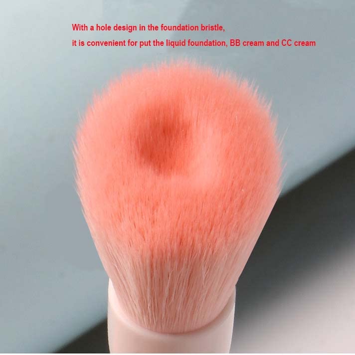 Shell 5-Piece Mini Makeup Brush Set with Mirror - Complete Portable Cosmetic Kit
