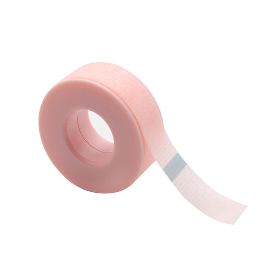 Premium Eyelash Extension Tape, 3.94 Yards, Breathable Non-Woven Silicone Gel - Pink