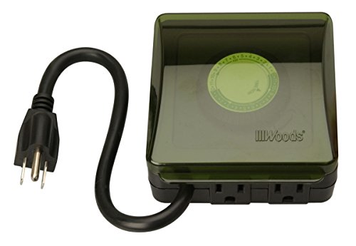 Maximize Energy Savings: Outdoor 24-Hour Heavy Duty Timer with Dual Grounded Outlets for Appliances & Lighting