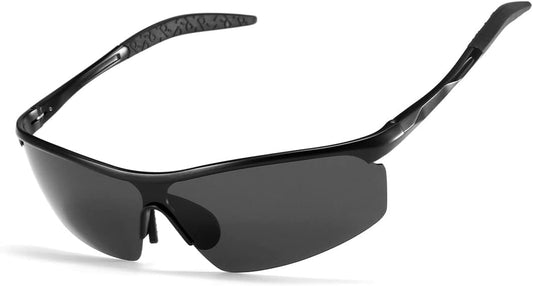 Men's Polarized Sunglasses: Advanced UV Protection, Ultralight Al-Mg Frame for Cycling, Golfing & Driving