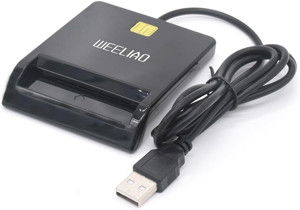 DOD Military USB CAC Smart Card Reader | Mini Fold ID, Credit & Debit Card Compatible with Multiple OS