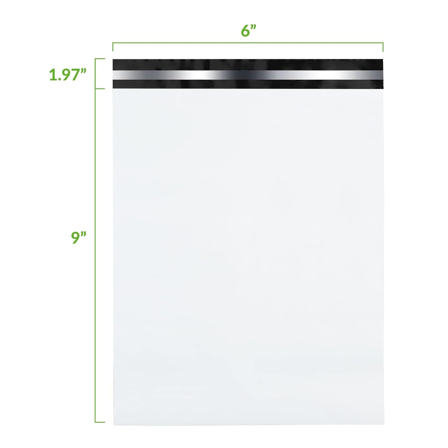 Poly Mailers 6x9" 100pcs - Waterproof Shipping Bags for Clothing & More