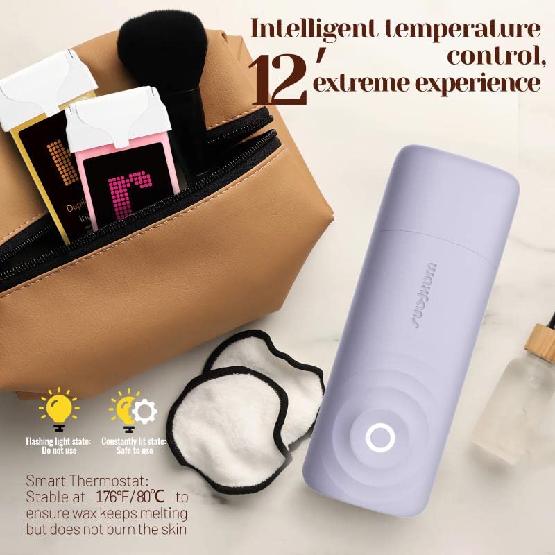 Smart Roll-On Wax Warmer Kit with Honey Wax for All Skin Types - Easy Hair Removal at Home