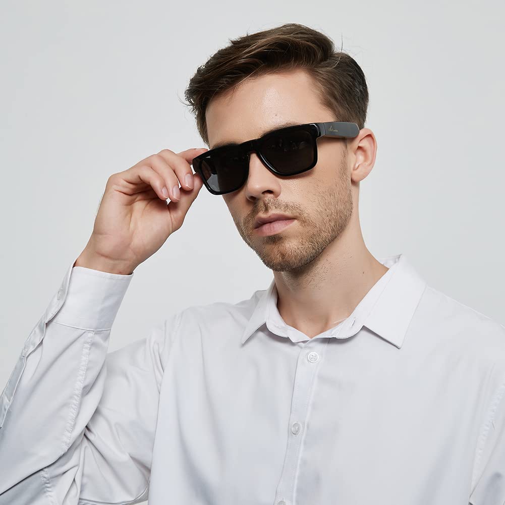 Polarized Smart Sunglasses with Bluetooth Speaker, Voice Control - UV400 Protection