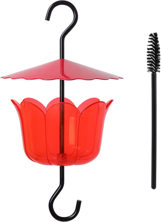 Extra Large Hummingbird Feeder Ant Trap with Umbrella Cover and Cleaning Brush - Garden Decor Accessory