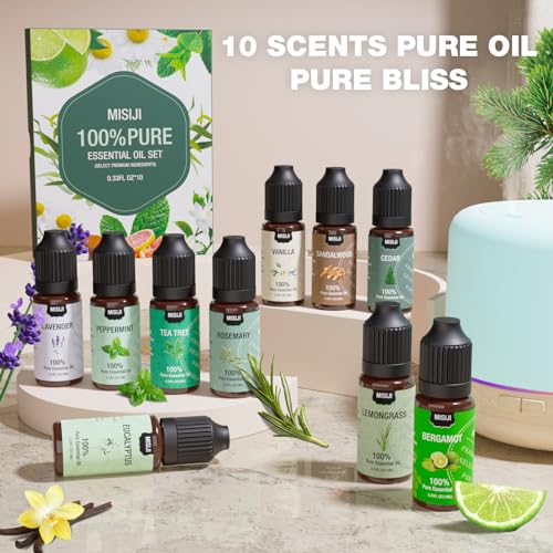 Essential Oils Set 10 Scents - Natural Aromatherapy Oils for Home & Crafting 160ml Total