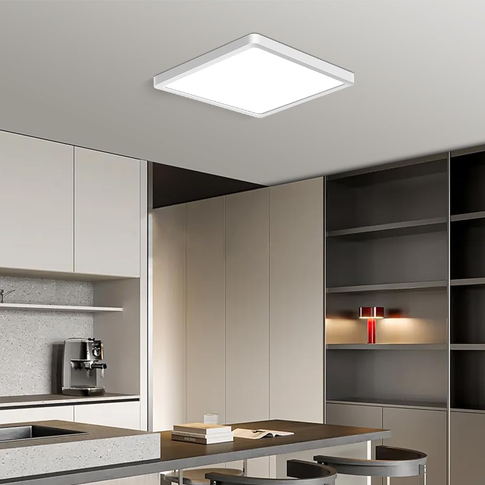 2 Pack Modern 18W LED Ceiling Light - 9-Inch, Daylight White, Energy Efficient, Easy Install for Home & Office