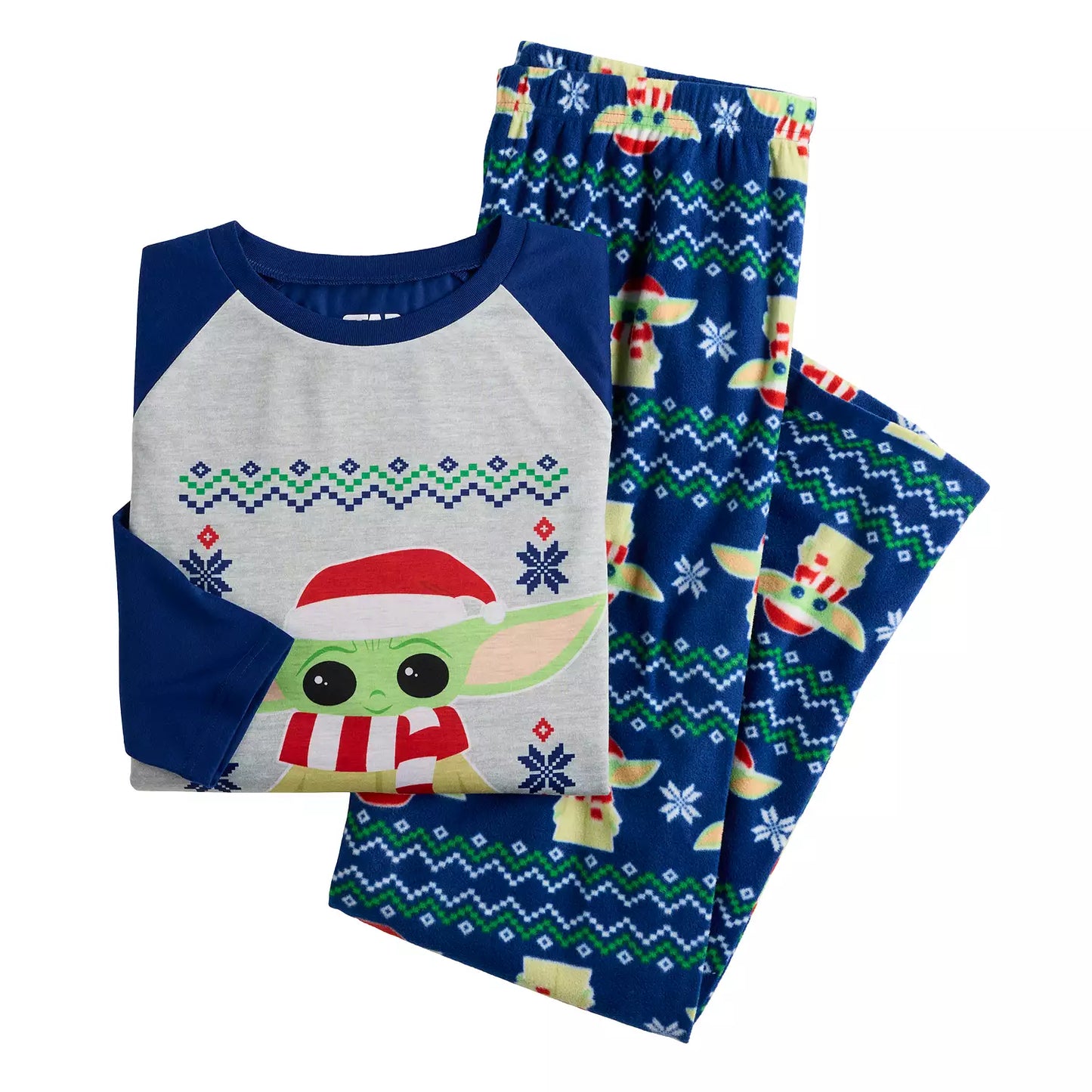 Star Wars The Mandalorian Grogu Themed Men's Pajama Set - Comfort Meets Style in Size L Jammies