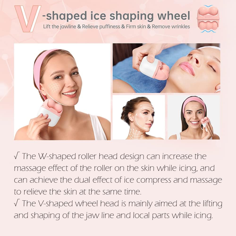 Ice Roller for Face, Body & Eyes - Skin Lifting & Puffiness Relief