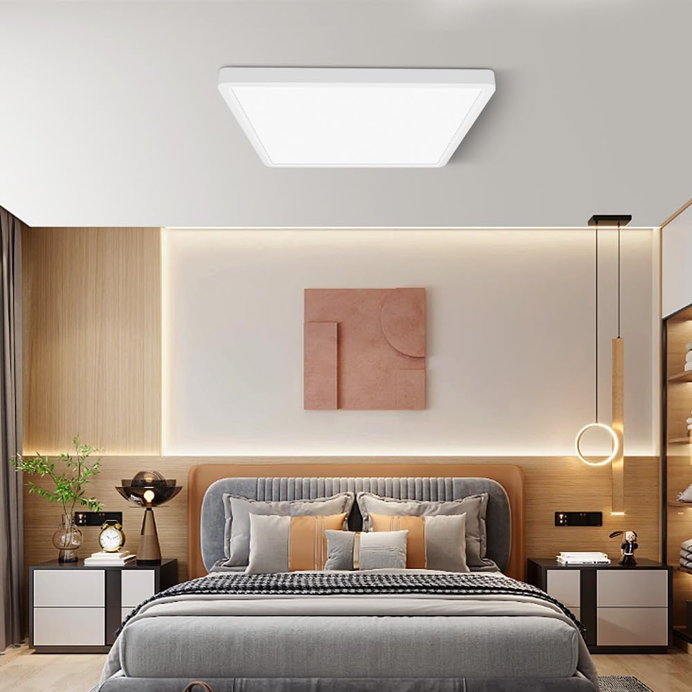 2 Pack Modern 18W LED Ceiling Light - 9-Inch, Daylight White, Energy Efficient, Easy Install for Home & Office