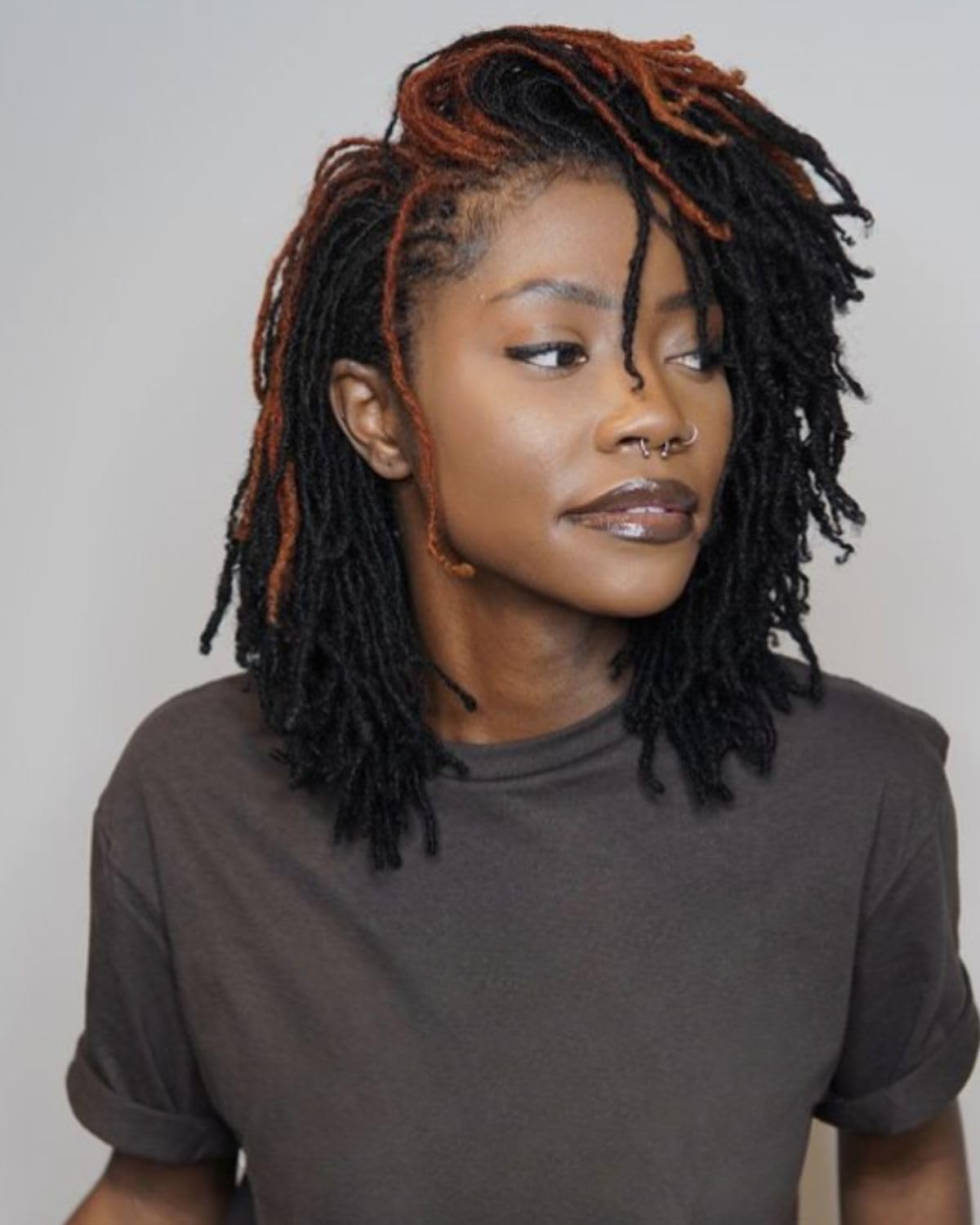 6-Inch Handmade 100% Human Hair Loc Extensions – 30 Strands, Natural Black