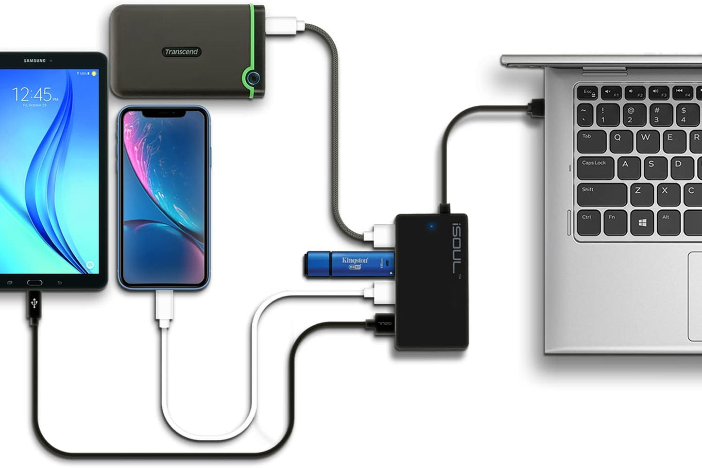Maximize Your USB Connectivity: 4-Port USB 2.0 Hub for PCs and Gaming Consoles