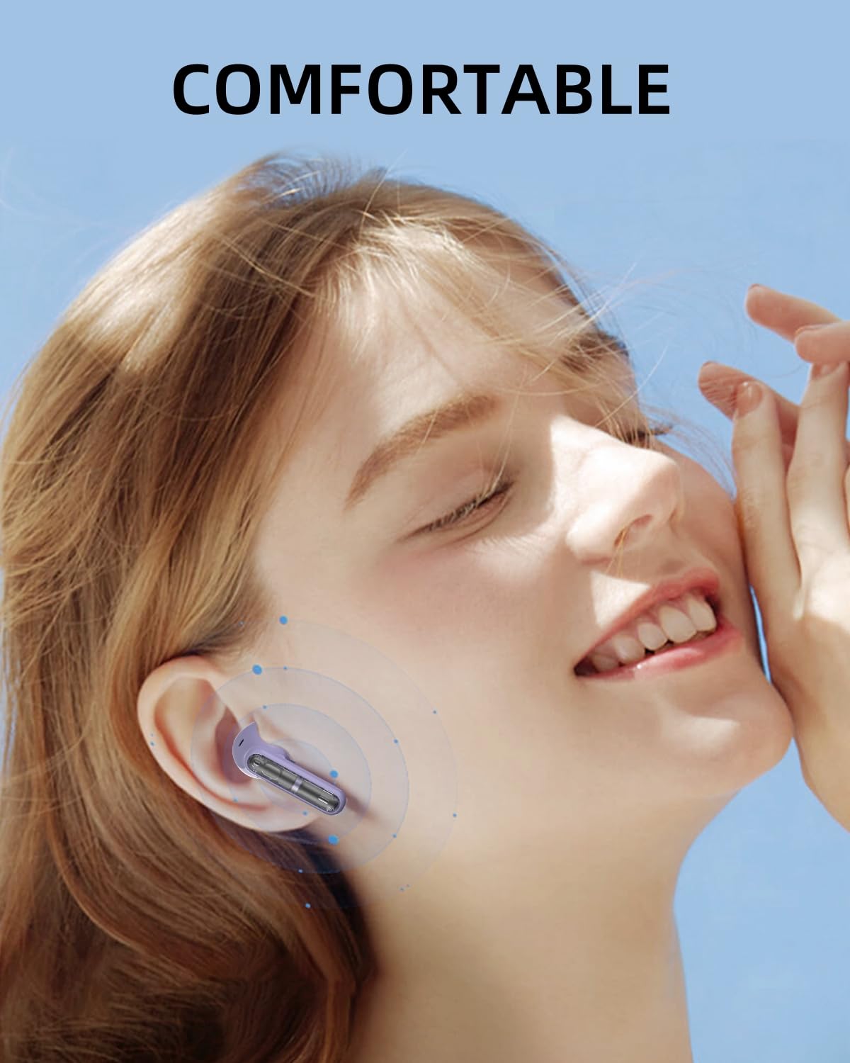 Purple P1 PRO Wireless Earbuds with Clear Call, 30H Playtime, IPX7 Waterproof Bluetooth, Touch Controls, Compatible with iPhone, Android, Samsung, Laptop