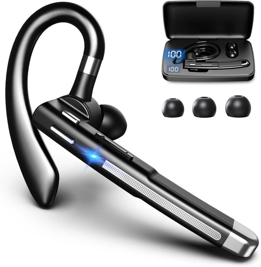 Premium Bluetooth 5.3 Headset with ENC, LED Display, & Quick Charge - Ideal for Drivers