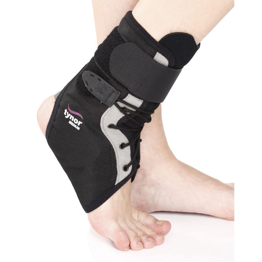 Medium Black Ankle Brace for Extra Support and Comfort - 8.4"-9.6" (21.3-24.4 cm)