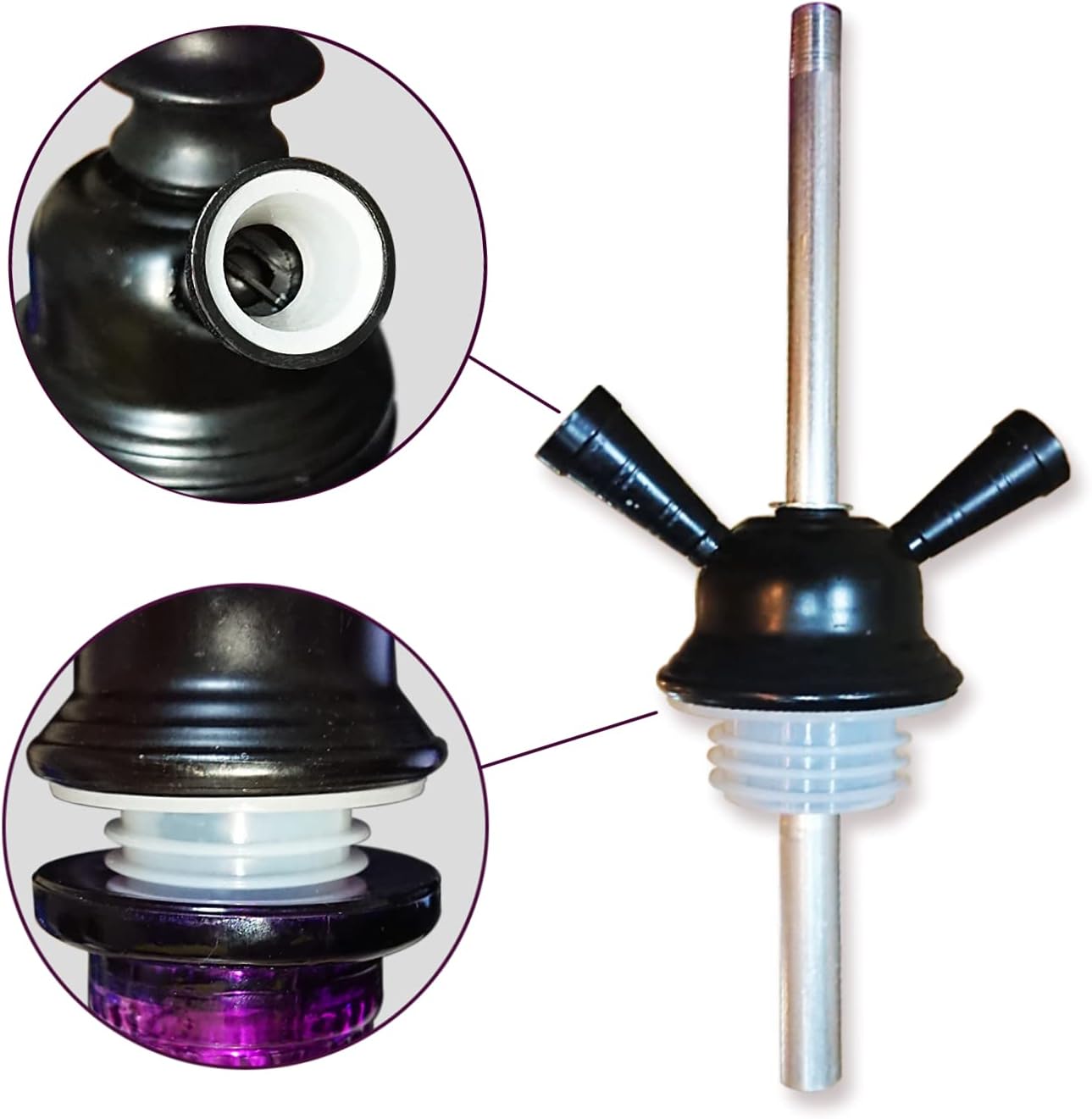 Complete 11" Hookah Set with 2 Hoses, Glass Vase, and Easy Carry Design - Enjoy Anywhere