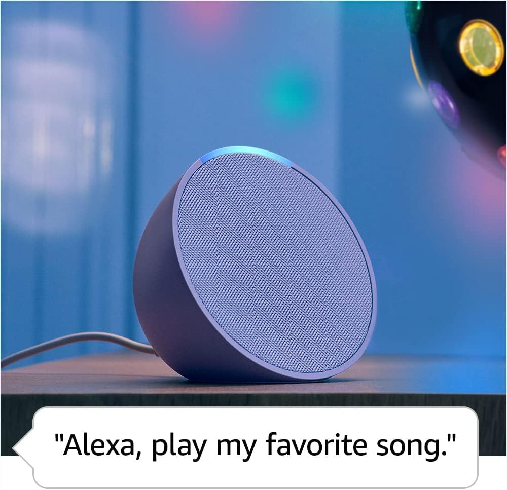 Amazon Echo Pop Compact Smart Speaker with Alexa - Charcoal