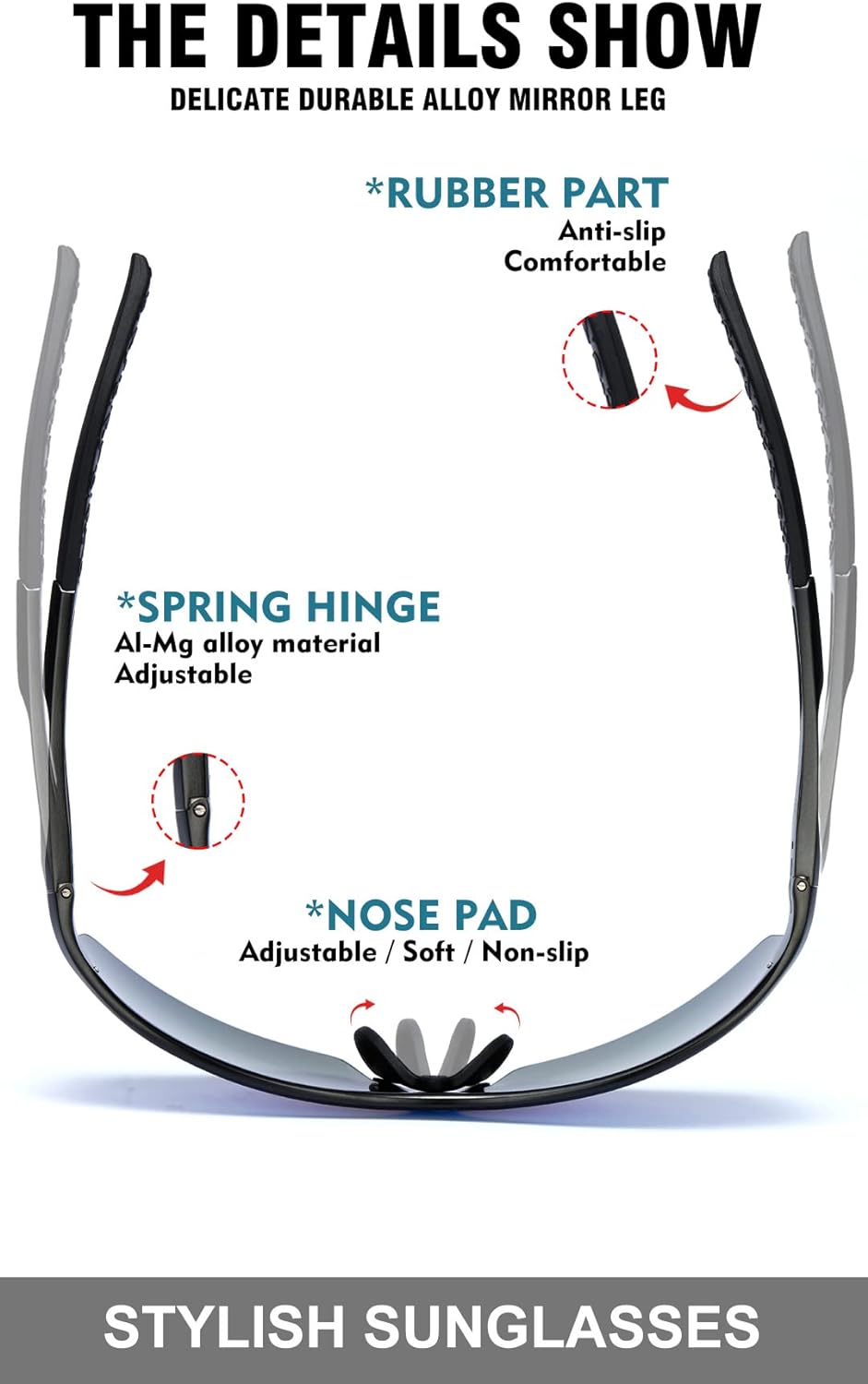 Men's Polarized Sunglasses: Advanced UV Protection, Ultralight Al-Mg Frame for Cycling, Golfing & Driving