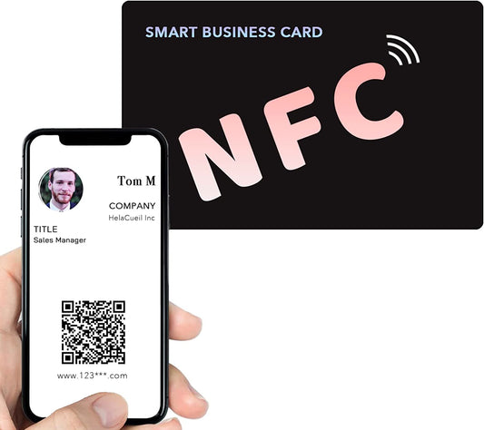 Black NFC Smart Business Card/Networking Card for Business & Entertainment