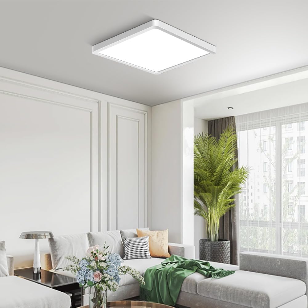 2 Pack Modern 18W LED Ceiling Light - 9-Inch, Daylight White, Energy Efficient, Easy Install for Home & Office