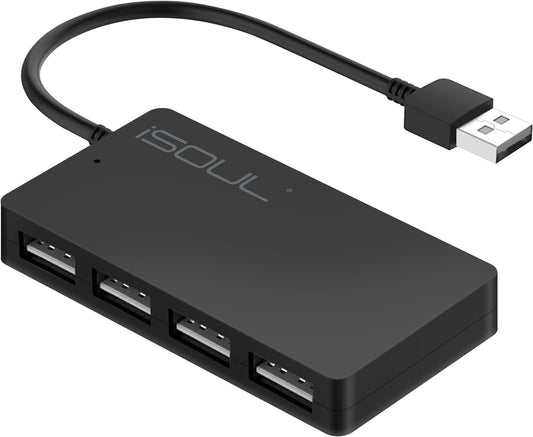Maximize Your USB Connectivity: 4-Port USB 2.0 Hub for PCs and Gaming Consoles