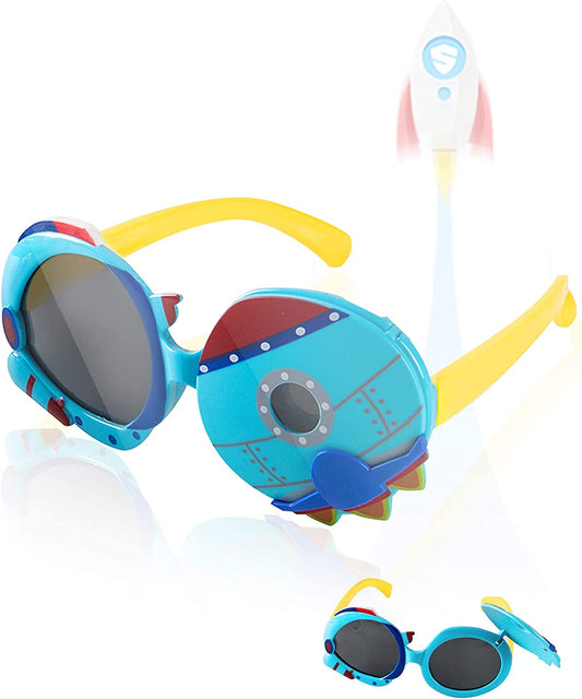 Unbreakable Kids Polarized Sunglasses w/ Flip-Up for Toddlers