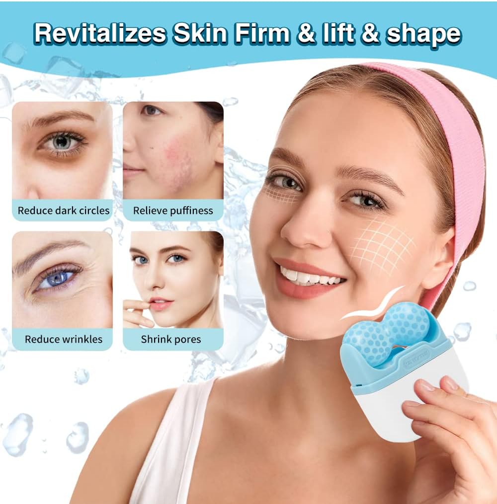 Ice Roller for Face, Body & Eyes - Skin Lifting & Puffiness Relief