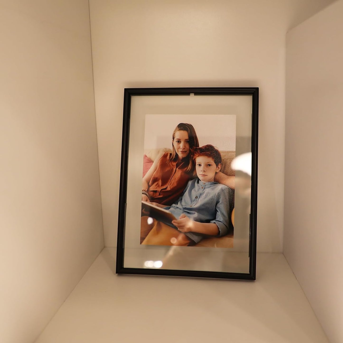 Black Floating Frame Set for Photos (5"x7") - Ideal for Home, Weddings, Festivals