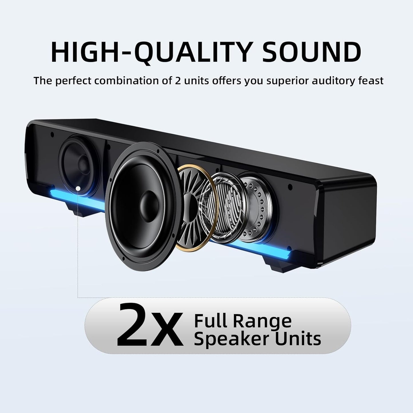 Enhance Your Audio Experience with USB-Powered Desktop Bluetooth Soundbar