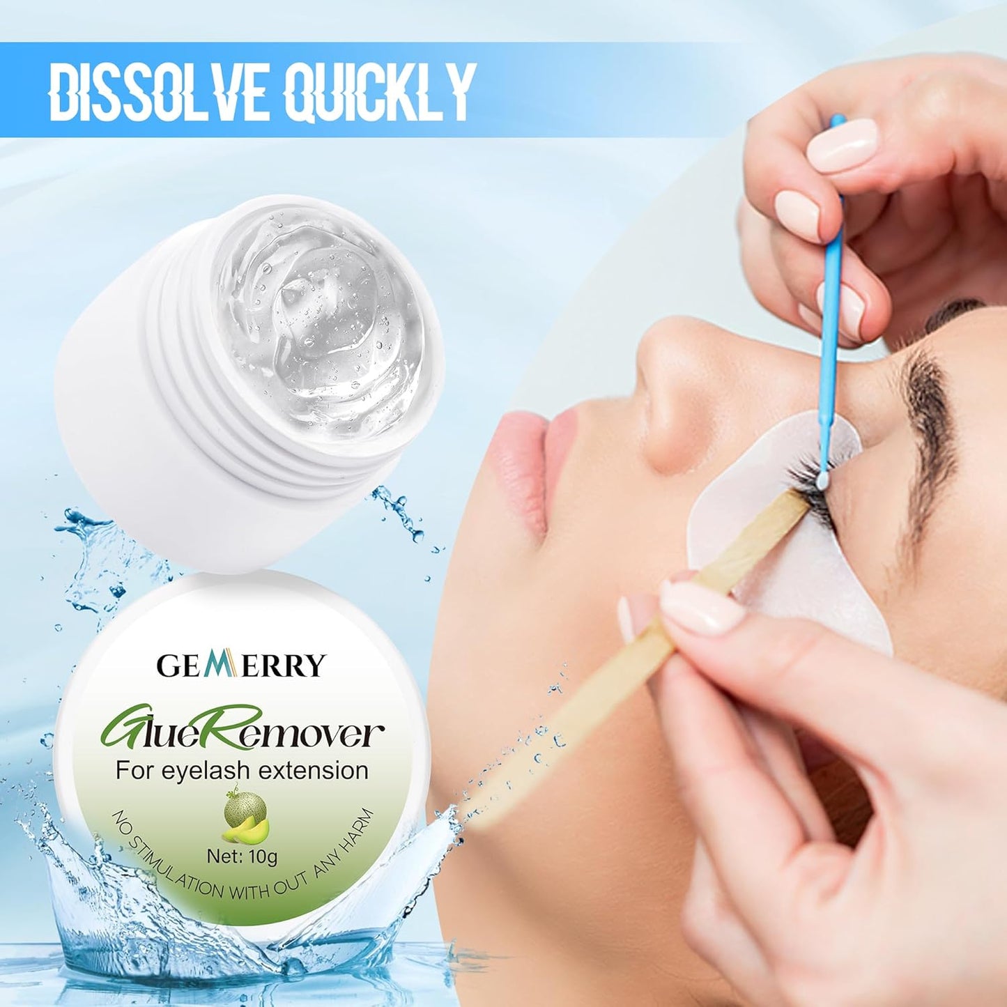 Fast-Acting Lash Extension Remover, Gentle Cream Formula, 10g - For Salon Use