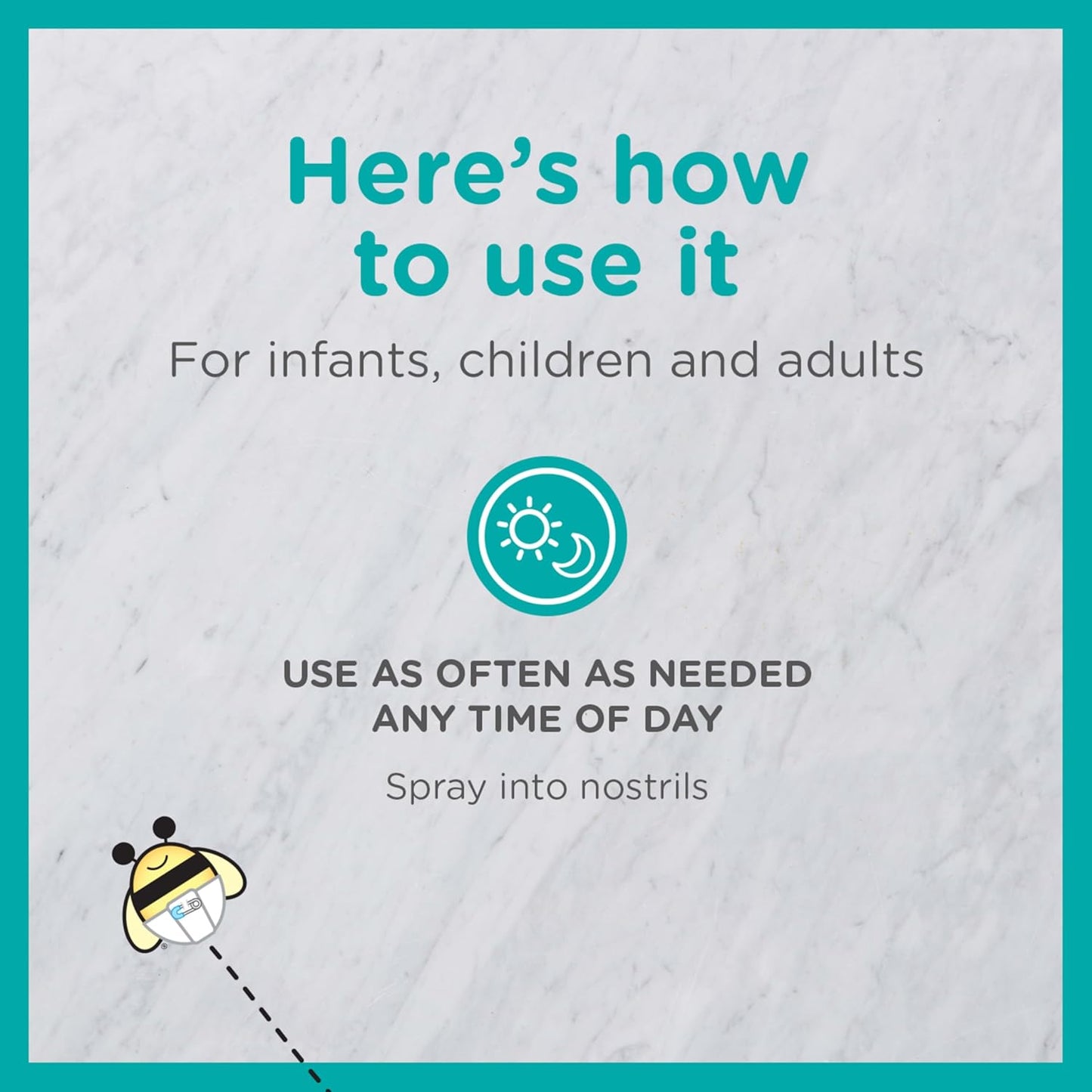 Zarbee's Baby Nasal Saline Spray with Aloe for Newborns & Kids, Soothes & Cleanses, 3 Fl Oz