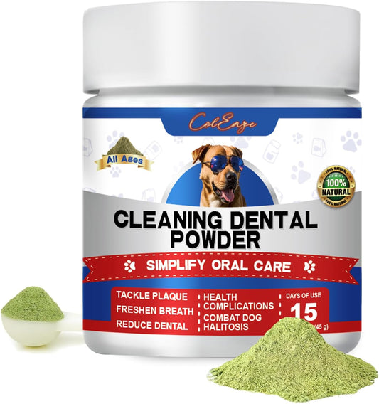 Herbal Dental Care Powder for Dogs & Cats, Breath Freshening, Plaque & Tartar Control, 45g