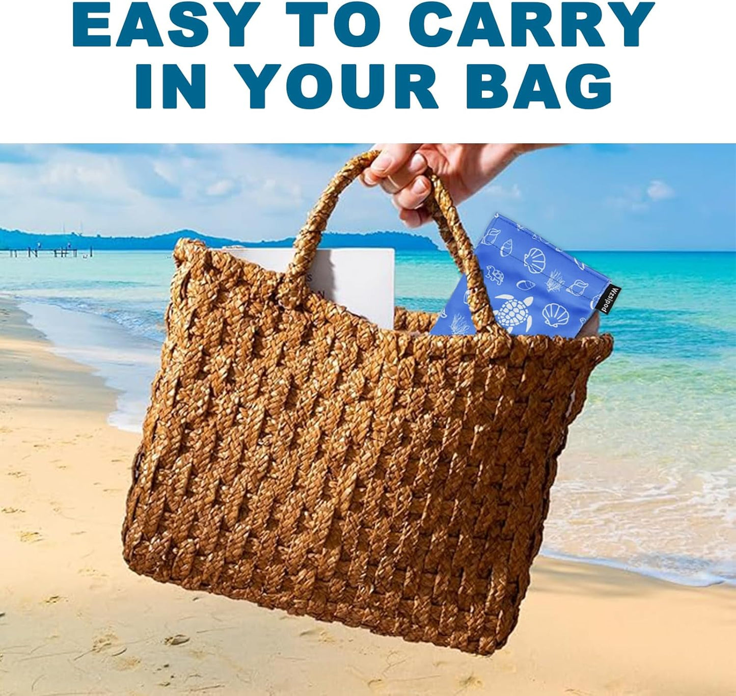 Beach Sand Removal Bag | Gentle, Skin-Friendly & Talc-Free | Natural Alternative for Effective Sand Cleaning (Turtle)