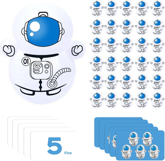 Math Education Toys for Kids, 50-Piece Mini Tumbler Set for Learning and Fun