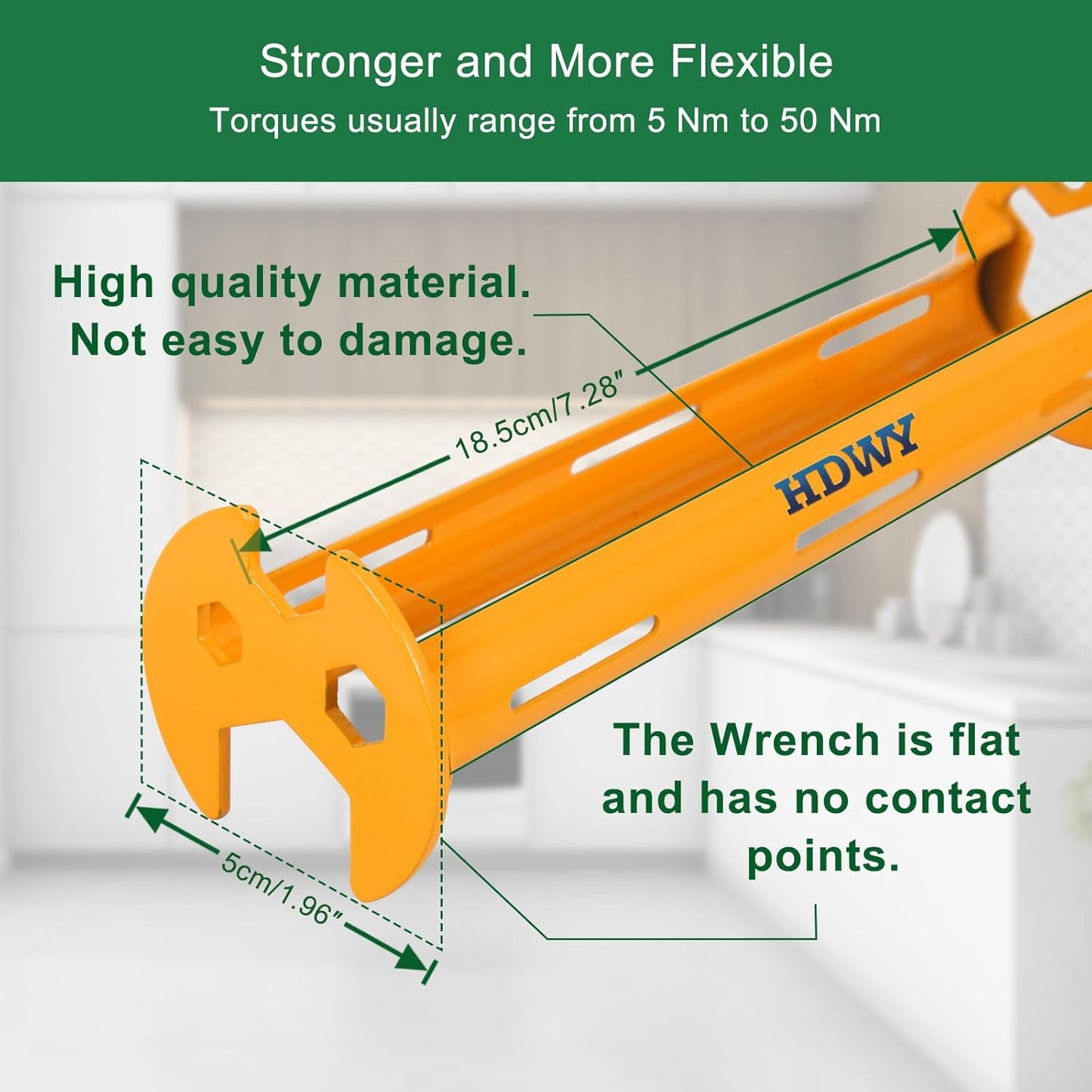 2-Piece Multifunctional Basin Wrench Set for Faucets and Sinks, Plumbing Hand Tools - Fits Most Nuts