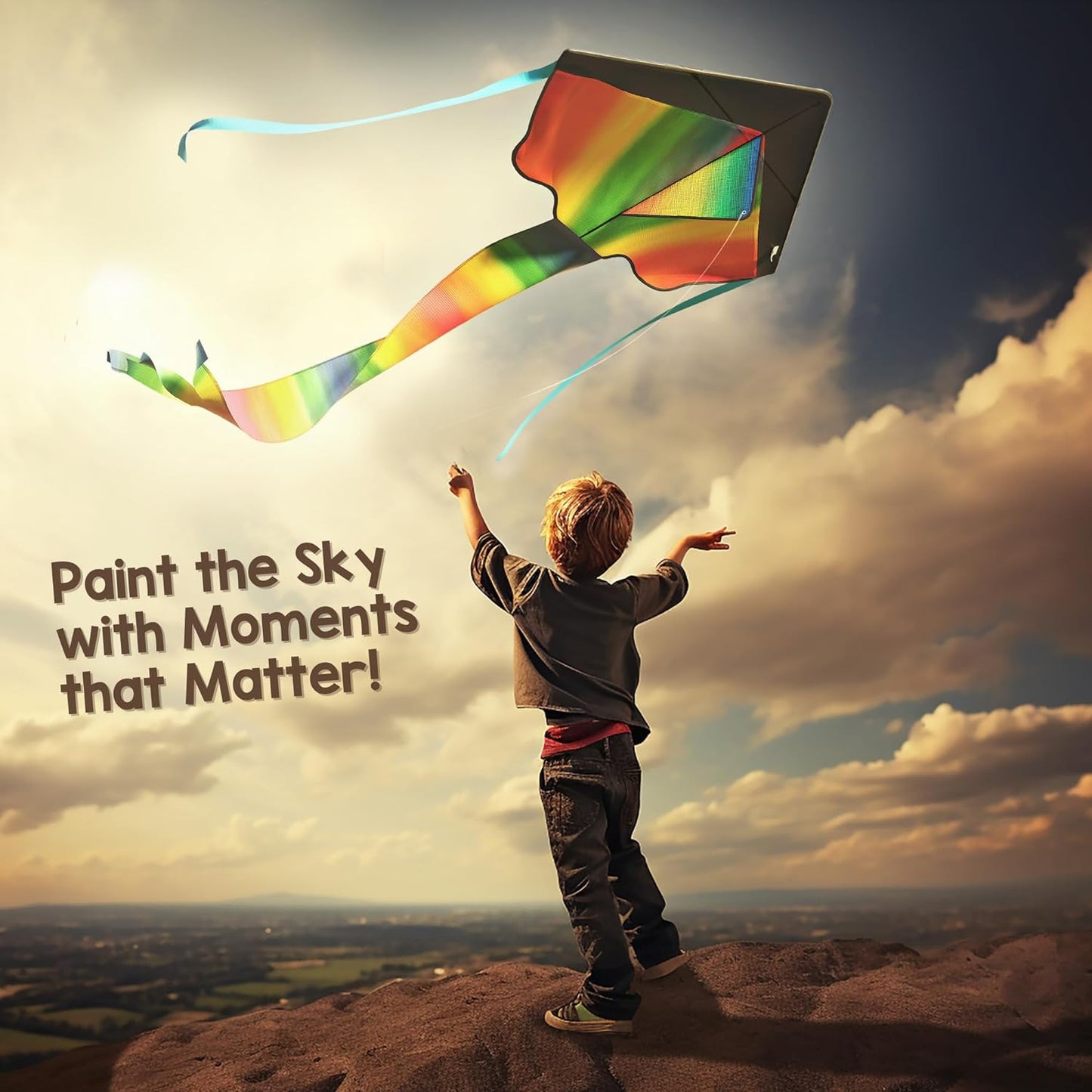 Fly High with Our Easy-to-Use Rainbow Kite for All Ages – Perfect for Beach and Outdoor Fun