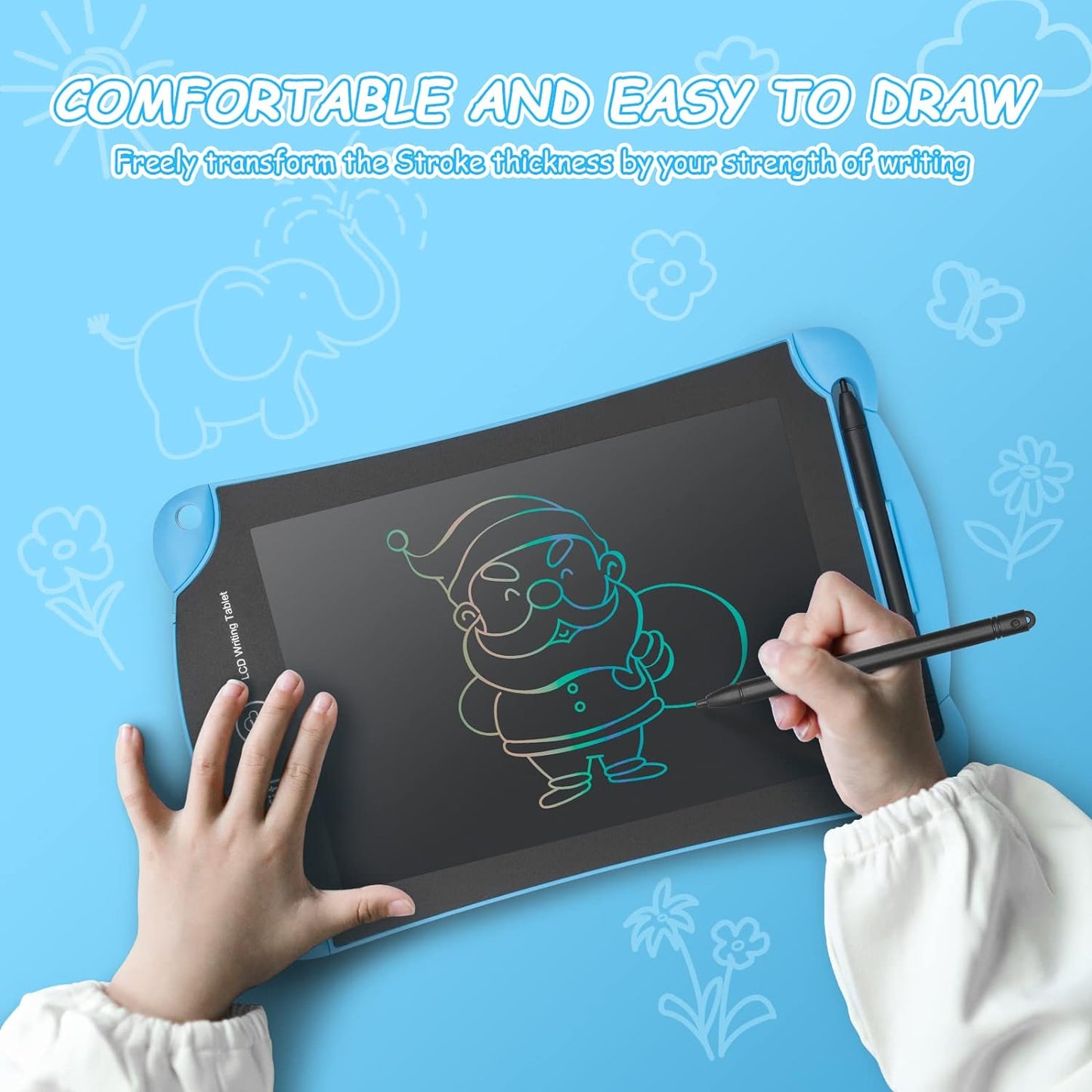 Colorful 8.5 Inch LCD Writing Tablet for Kids - Electronic Doodle Drawing Board, Blue