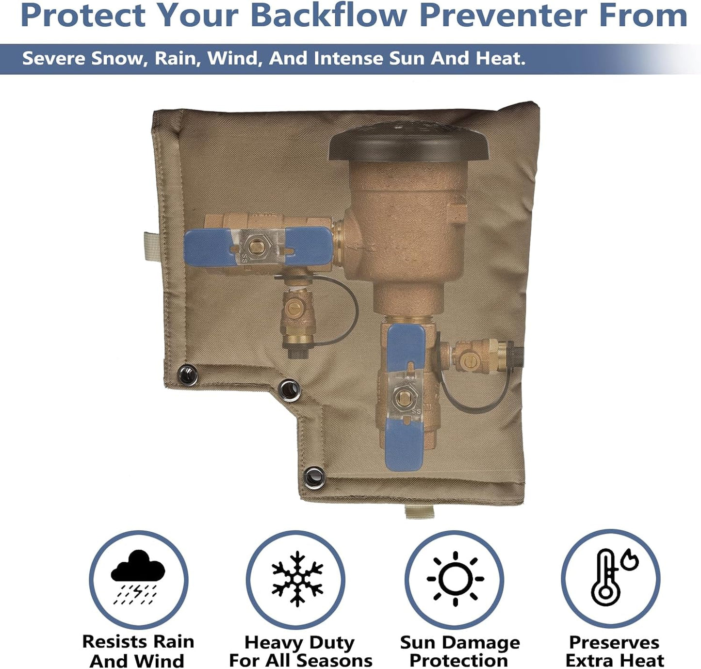 Protect Your Outdoor Plumbing with Insulated Pouch for Winter - Fits 13"W x 12"H Valves & Pumps
