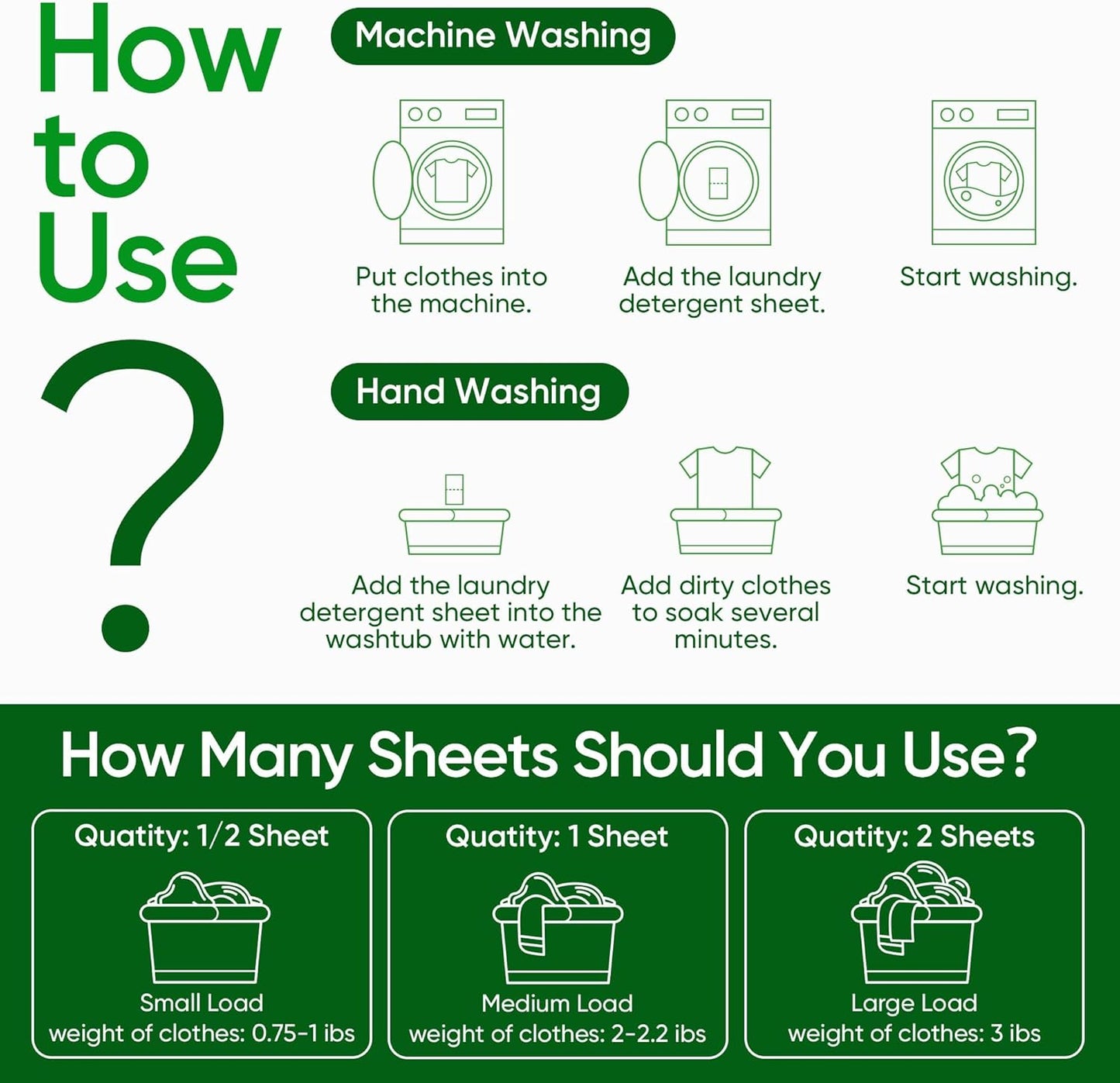 150 Sheets Travel Laundry Detergent Sheets, 300 Loads, Eco-Friendly & Space-Saving - Fresh Linen Scent