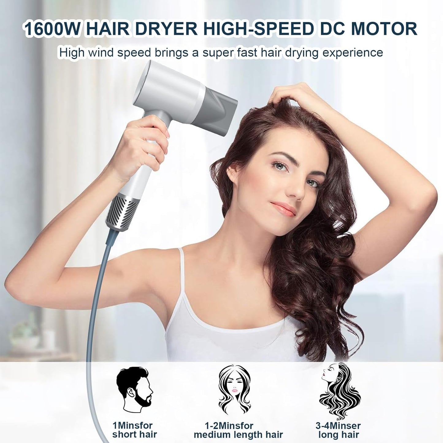 Master Your Style with Our 150000 RPM High-Speed Ionic Hair Dryer for Fast, Quiet Drying