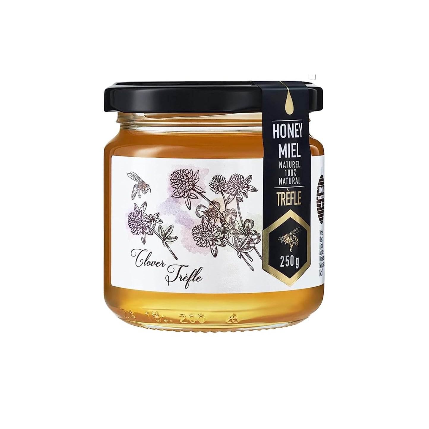 Premium Clover Trèfle Raw Honey by Honigma: 100% Pure, Unfiltered & Unpasteurized - 250g/8.8oz Twin Pack