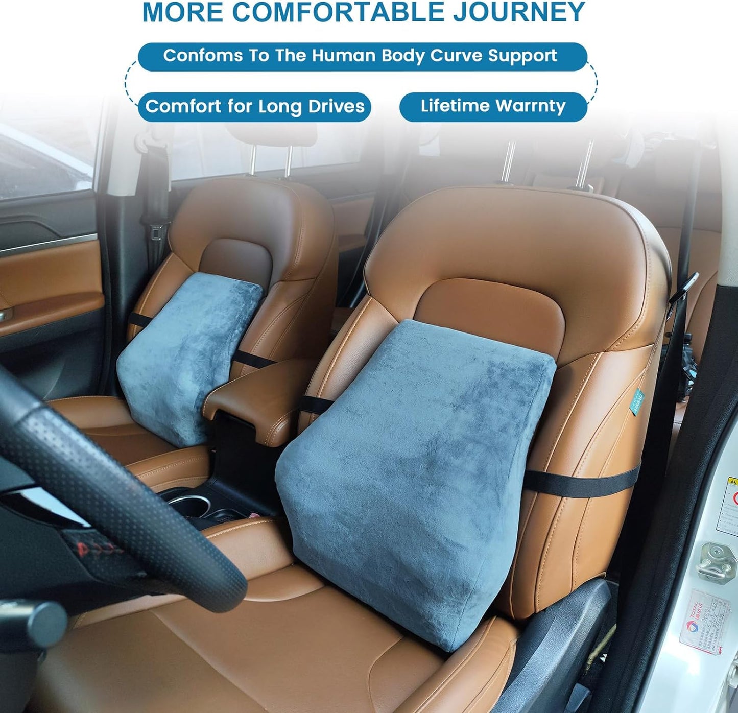 Inflatable Lumbar Pillow Cushion for Office, Car, and Home Use