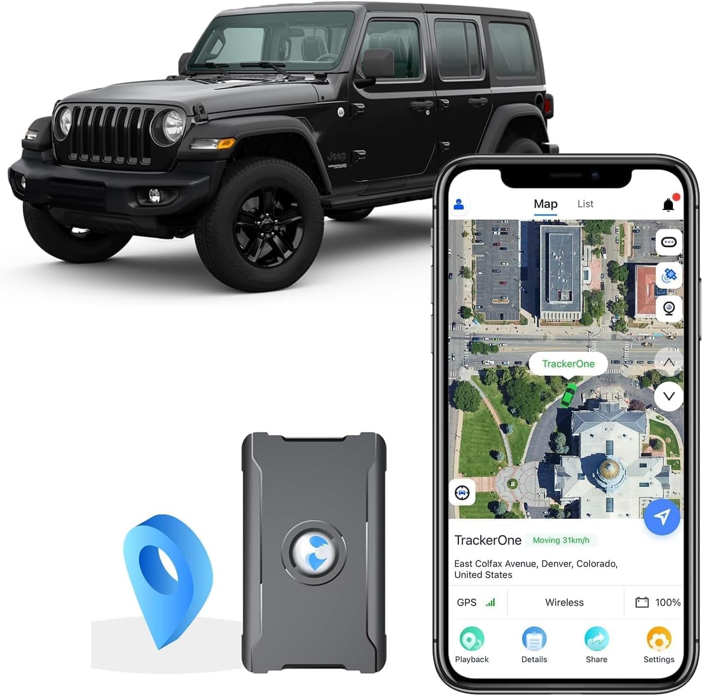 4G GPS Tracker for Vehicles: Real-Time Tracking, Strong Magnet, Long Battery Life – Up to 300 Days