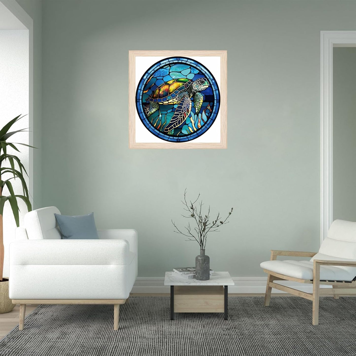 5D Turtle Diamond Painting Kit for Adults – Complete Set for Home Wall Decor | 14x14 Inches