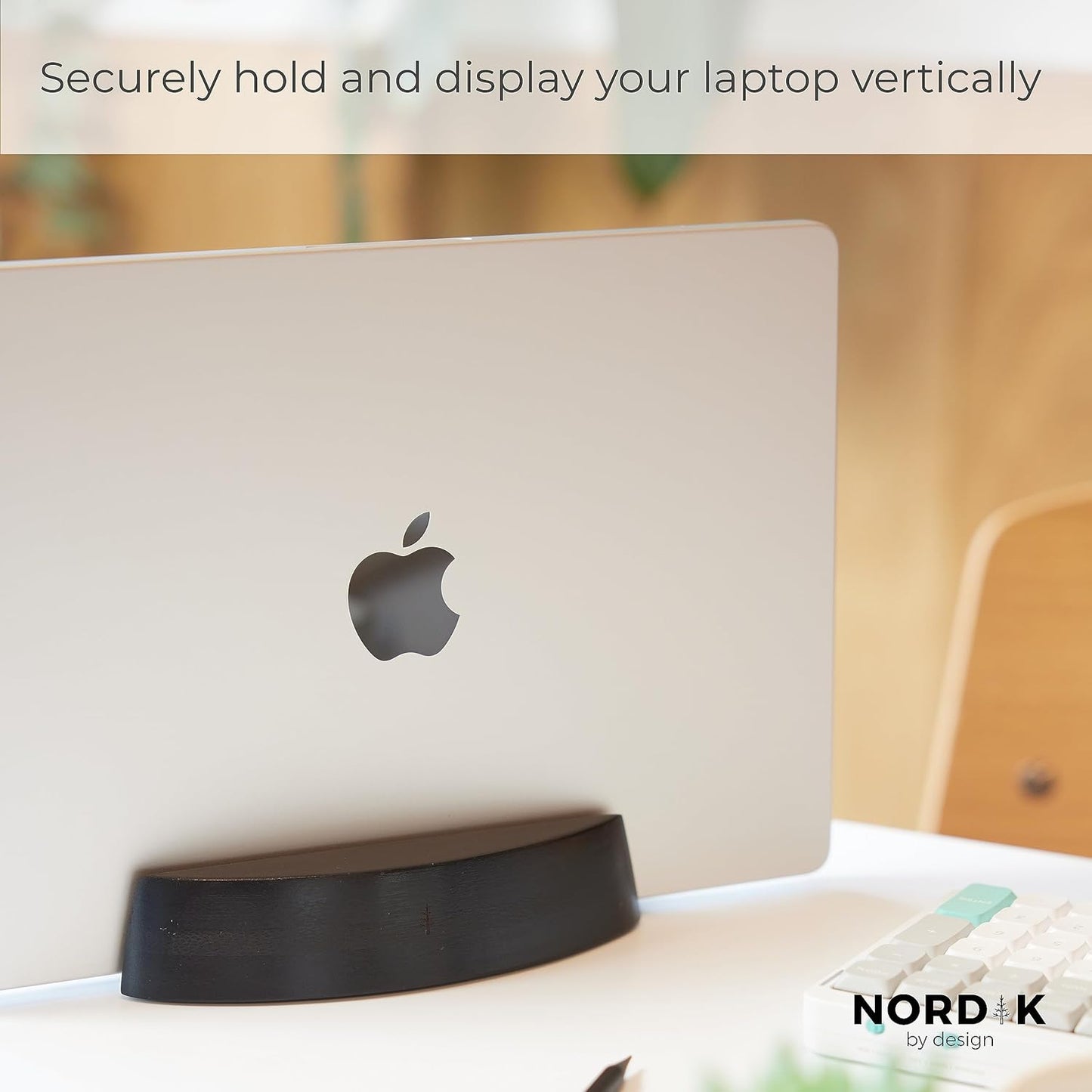 Space-Saving Vertical Laptop Stand - Home Office Dock for Multiple Devices, Black