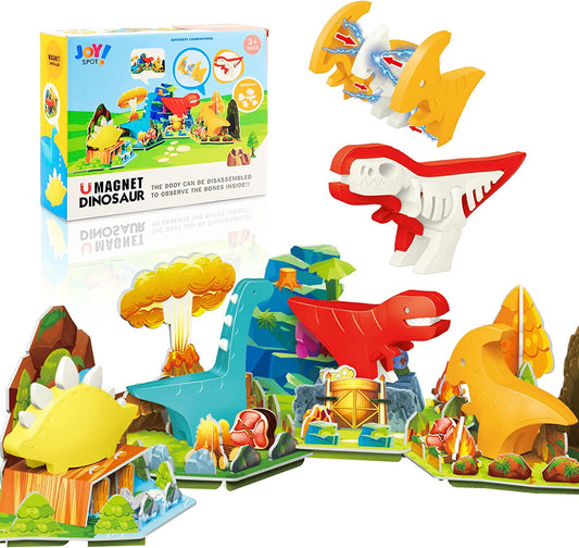 3D Magnetic Dinosaurs Toy Play Set for Toddlers Learning & Development