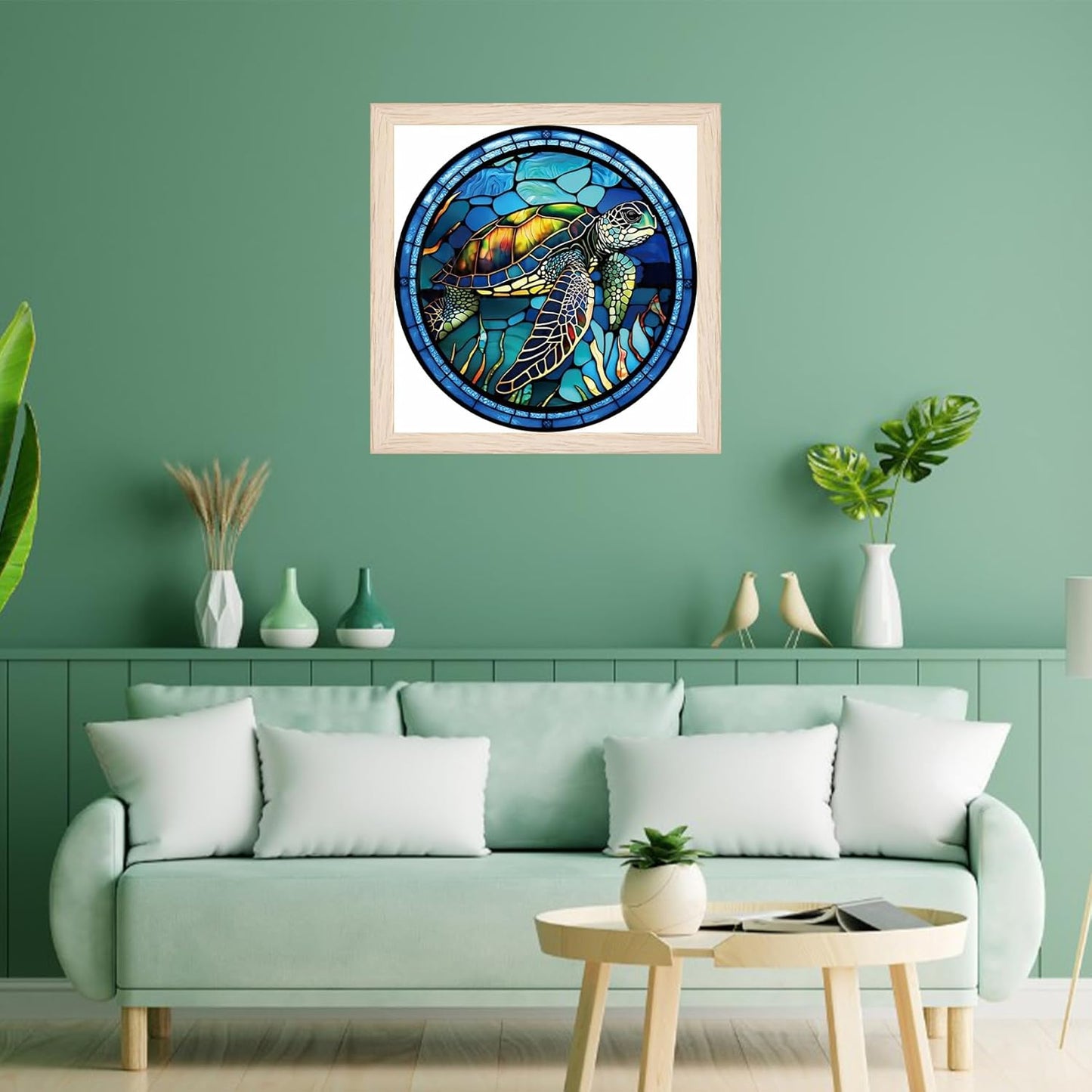 5D Turtle Diamond Painting Kit for Adults – Complete Set for Home Wall Decor | 14x14 Inches