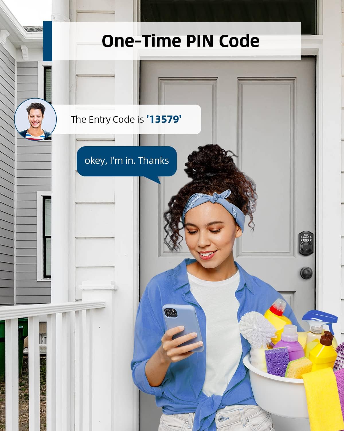 Advanced Fingerprint Keyless Entry Door Lock with Keypad Deadbolt - Secure & Easy Install, Matte Black