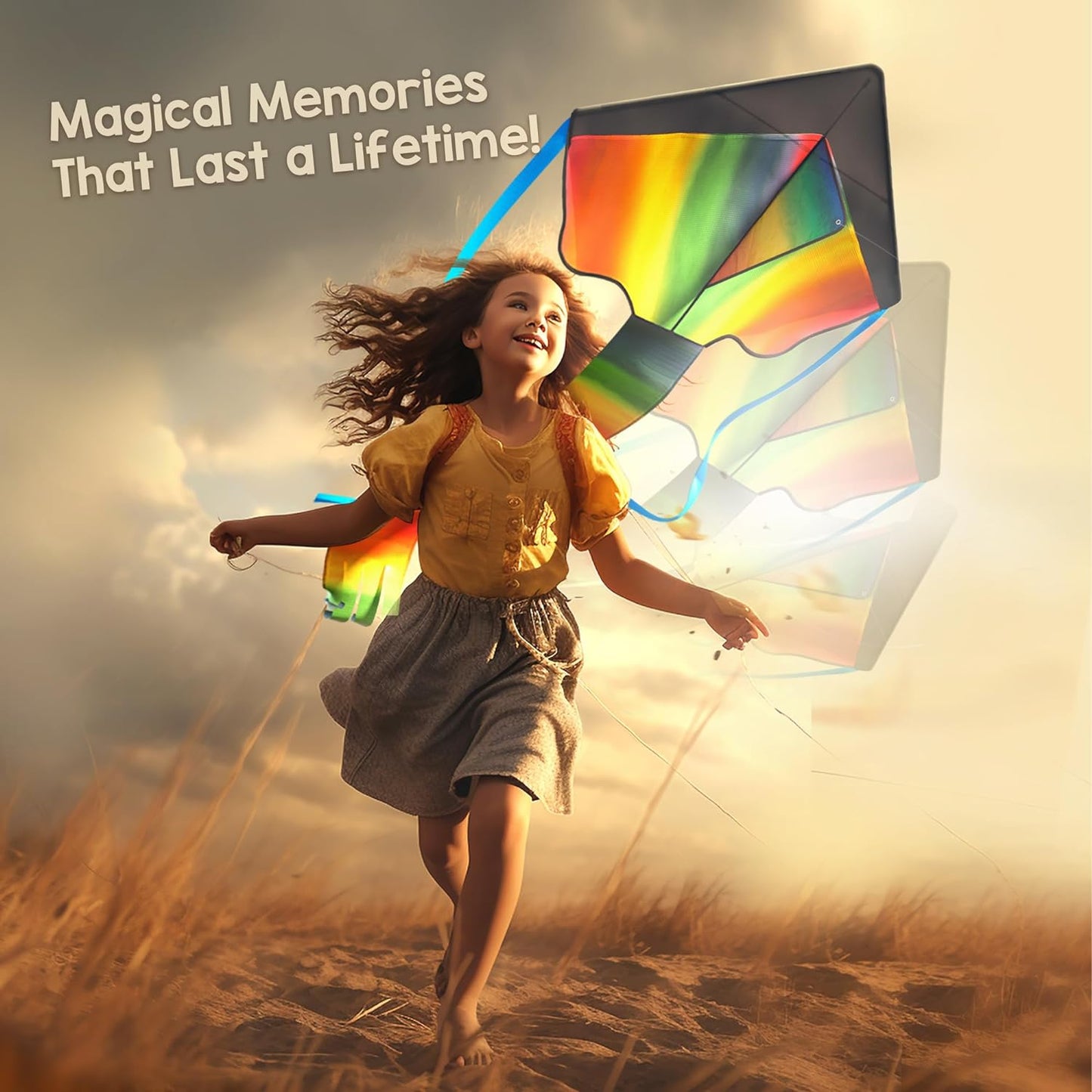 Fly High with Our Easy-to-Use Rainbow Kite for All Ages – Perfect for Beach and Outdoor Fun