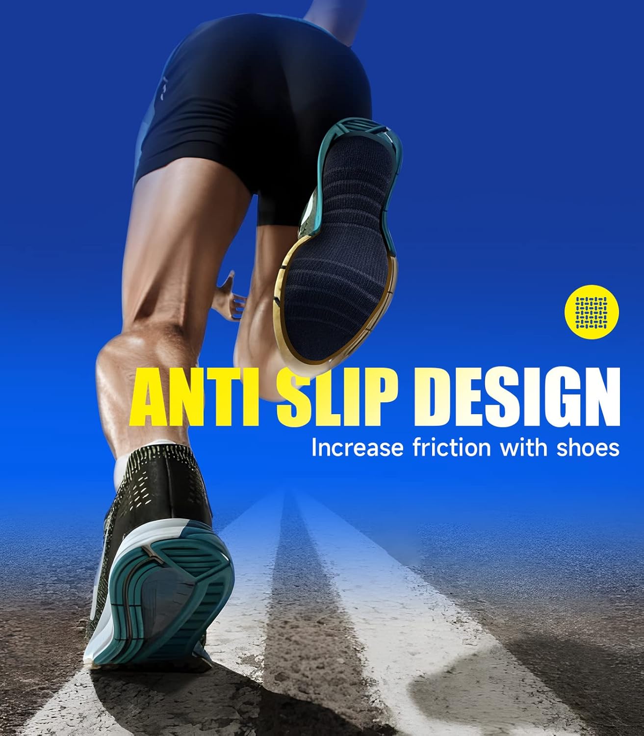 Pack of 6 Men's Size 6-8 Cushioned Ankle Socks for Running & Sports - Durable, Breathable, Odor-Free